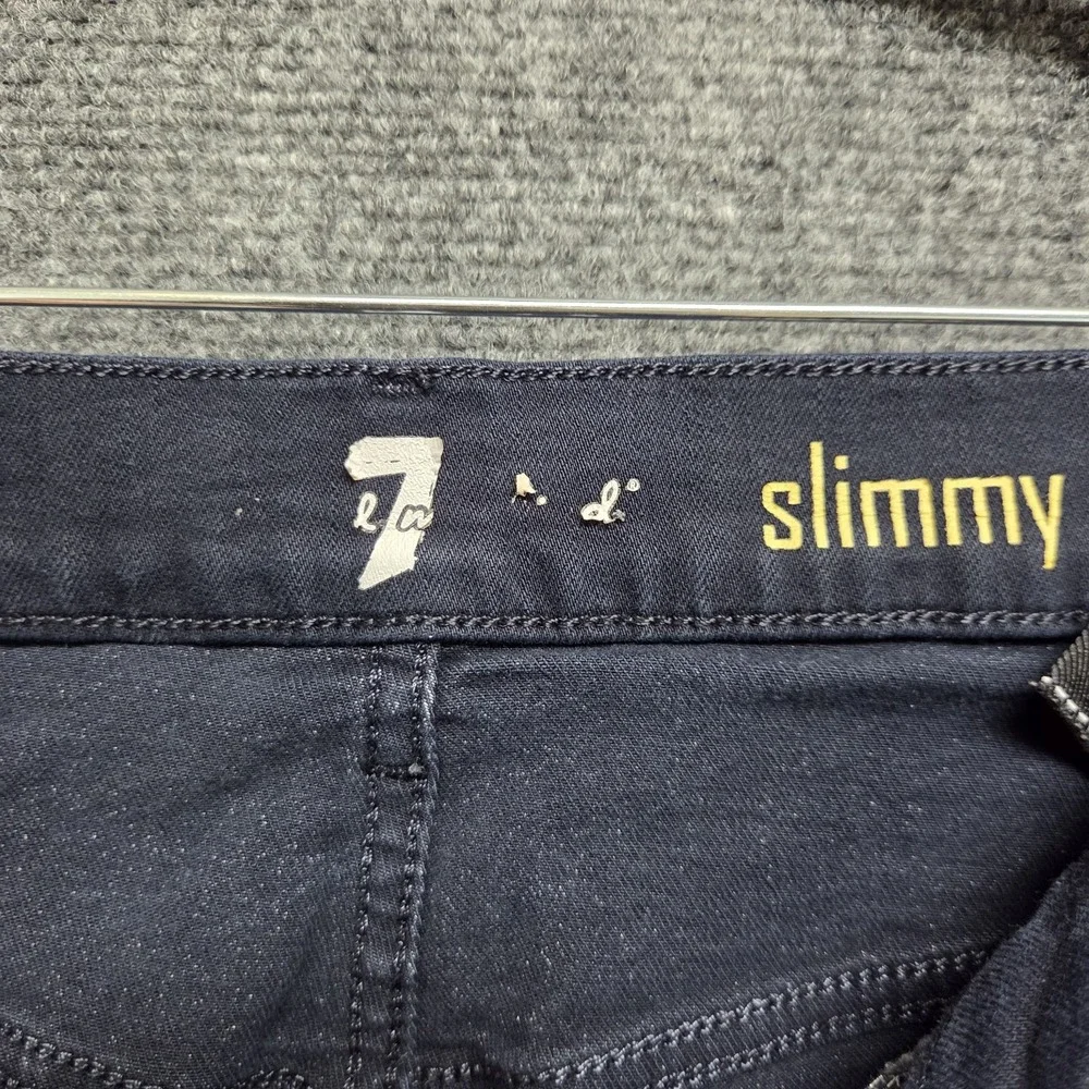 7 For All Mankind Slimmy Jeans Men 32x29 Navy Blue Luxe Performance Denim Casual